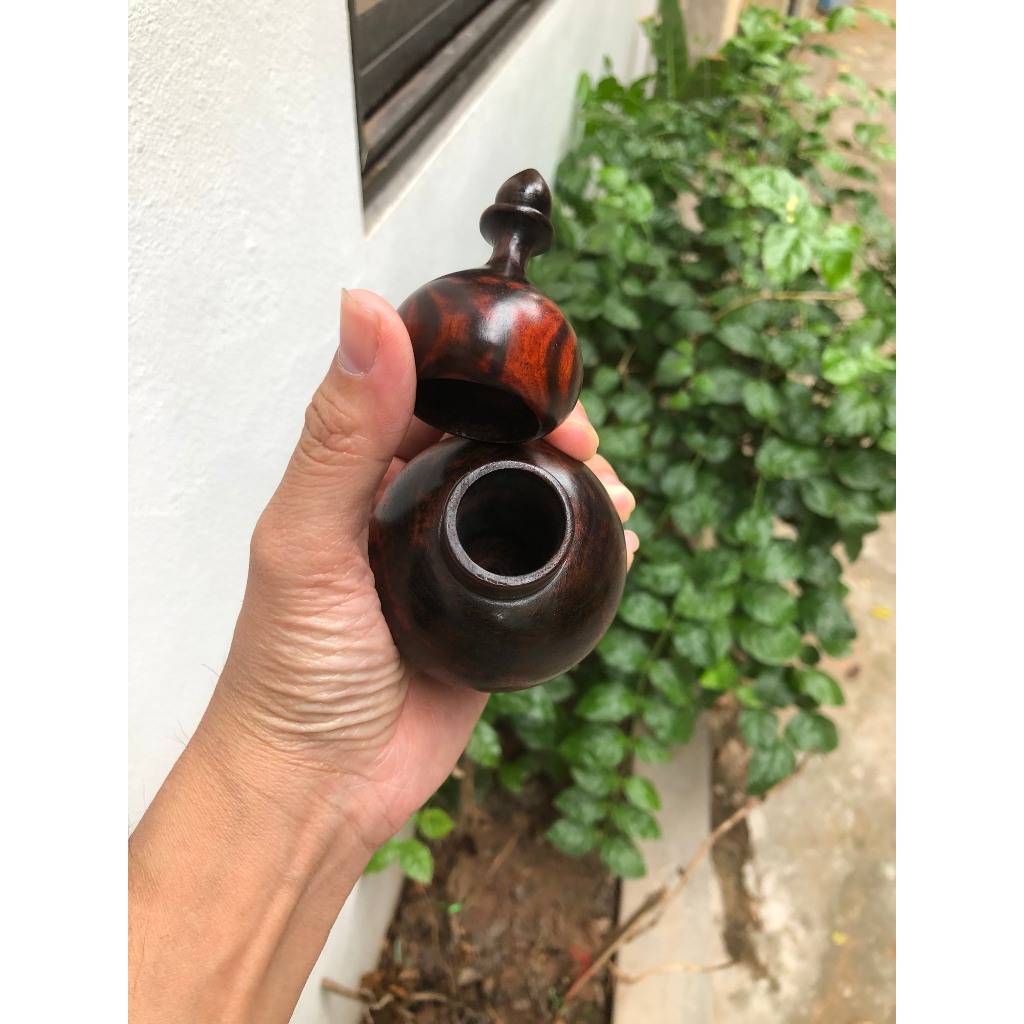 Lọ tăm gỗ Trắc đỏ đen Hương đỏ Bách xanh dáng hồ lô giá xưởng gỗ làng nghề tiện Nhị Khê