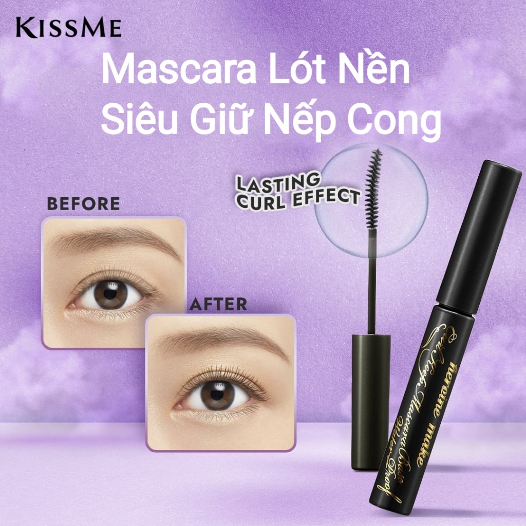 Mascara Lót Nền Giữ Nếp Cong Mi, Không Lem Trôi Kissme Heroine Curl Keep Mascara Base  ( 4.5g )