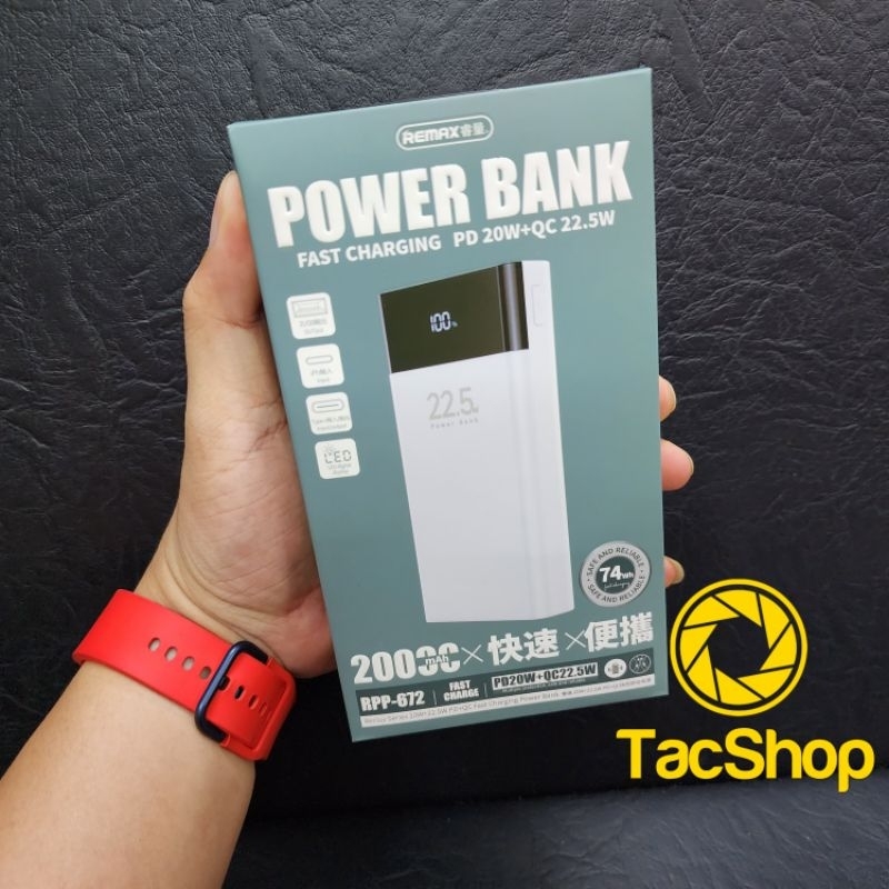 Pin sạc dự phòng Remax RPP-672 dung lượng 20000mAh hỗ trợ sạc nhanh 22 ...