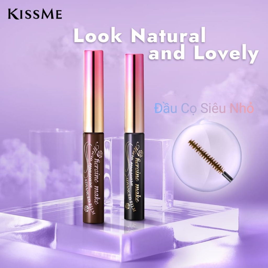 Mascara Kissme Heroine Make Chống Trôi Giúp Chuốt Tơi Và Dày Rậm Làn Mi Mỏng 4.5ml