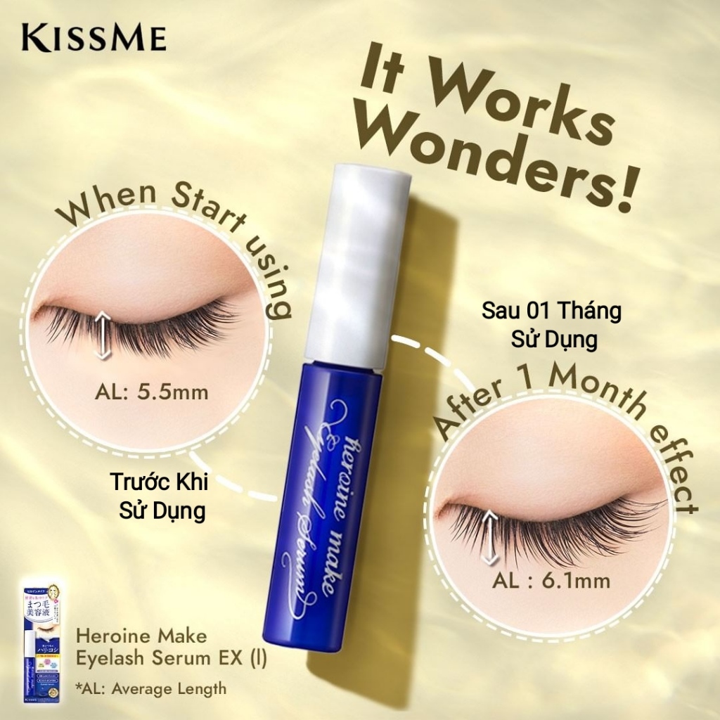 Tinh Chất Dưỡng Dài Và Khoẻ Làn Mi Kissme Heroine Make Watering Eyelash Serum ( 5.5g)