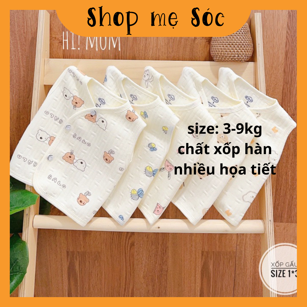 Áo Gile Xốp Trần Bông Phong cách Hàn Quốc  Mềm Mịn Ấm 3-9Kg mesocshop