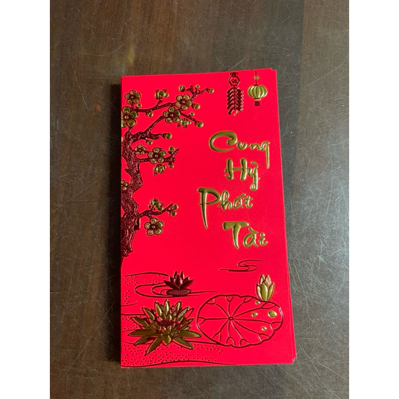 LÌ XI CHÚC TẾT, TÚI 6 CÁI, KT9x16,3CM - VPP QUỐC HUY.