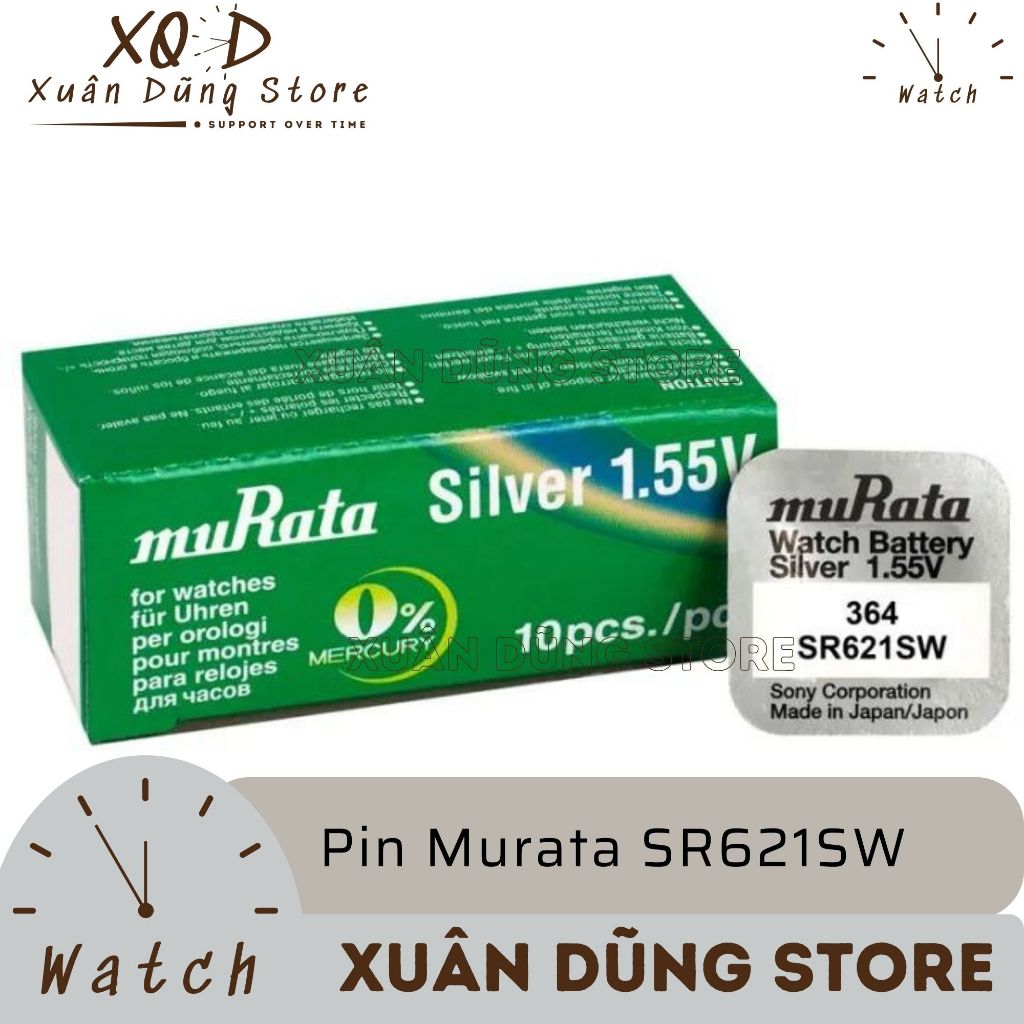 10 viên Pin hộp muRata chính hãng dành cho đồng hồ đeo tay SR626SW ...