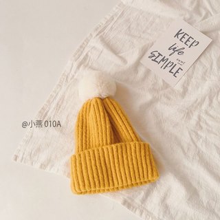 Mũ len cho bé, Mũ len vàng/xanh/kem/hồng/đỏ cục bông M010 | Tiểu Yến KID