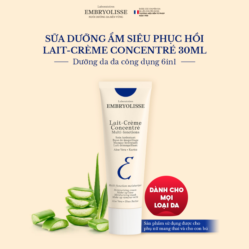 Ảnh Bộ đôi Serum Double HA 30ml và Sữa dưỡng ẩm siêu phục hồi Embryolisse (30-75ml) 3
