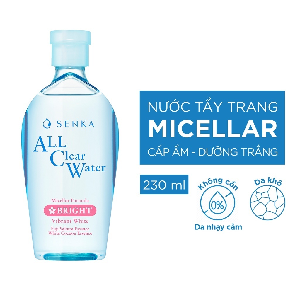 Ảnh Nước Tẩy Trang Senka ALL Clear Water Micellar Fresh 230ML & 70ML 2