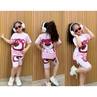 Set 3D lửng bé gái chất thun lạnh cực đẹp ankids cho bé từ 10 đến 42kg