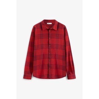Áo Sơ Mi Nam Tay Dài Flannel Kẻ Caro Nhãn Trang Trí Form Loose - 10F23SHL028 | LASTORE MENSWEAR