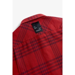 Áo Sơ Mi Nam Tay Dài Flannel Kẻ Caro Nhãn Trang Trí Form Loose - 10F23SHL028 | LASTORE MENSWEAR
