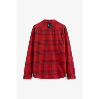 Áo Sơ Mi Nam Tay Dài Flannel Kẻ Caro Nhãn Trang Trí Form Loose - 10F23SHL028 | LASTORE MENSWEAR
