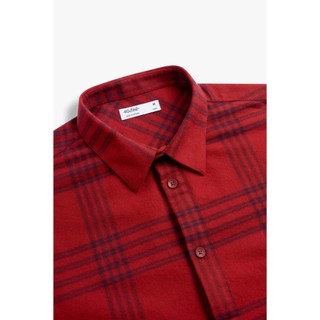 Áo Sơ Mi Nam Tay Dài Flannel Kẻ Caro Nhãn Trang Trí Form Loose - 10F23SHL028 | LASTORE MENSWEAR