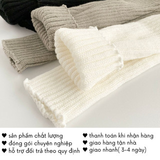 Vớ Dệt Kim Y2k Tất Ống Chân Đen Trắng Lolita Nhật Bản Giữ Ấm Chân Mùa Đông Timo T65