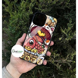 Tấm dán Skin Mặt Sau Mèo Thần Tài MS024 FULL VIỀN 15 pro max,14 pro max,13 pro max,12 pro max,11 pro max - FukiShop