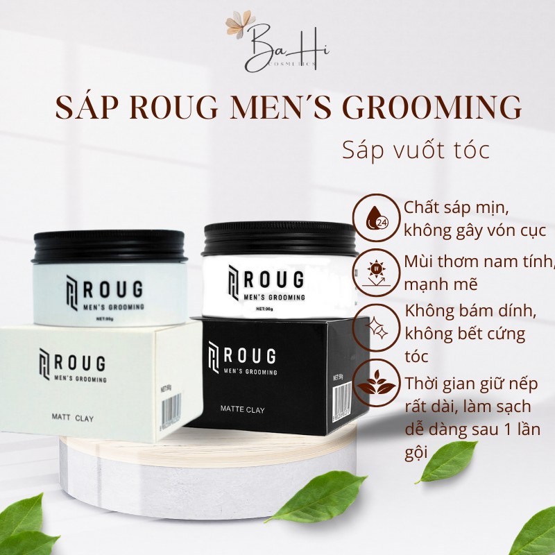 [CHÍNH HÃNG] Sáp vuốt tóc Roug Matt Clay, Matte Clay 90gr cao cấp ...