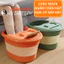 Chậu Ngâm Chân Gấp Gọn Có Nắp Giữ Nhiệt Lâu Hơn, Có Gai Massager Tăng Hiệu Quả Ngâm Chân
