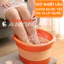 Chậu Ngâm Chân Gấp Gọn Có Nắp Giữ Nhiệt Lâu Hơn, Có Gai Massager Tăng Hiệu Quả Ngâm Chân