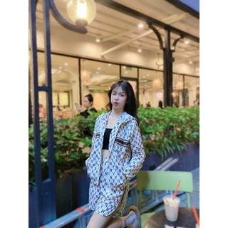 Set Bộ Đồ Thể Thao Nữ Gió NY Áo Khoác Gió Mỏng Dài Tay Có Mũ Mix Quần Sooc Đùi Freesize