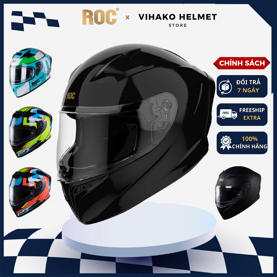 Mũ bảo hiểm fullface roc r01 nón đi phượt royal helmet chính hãng nhiều ...