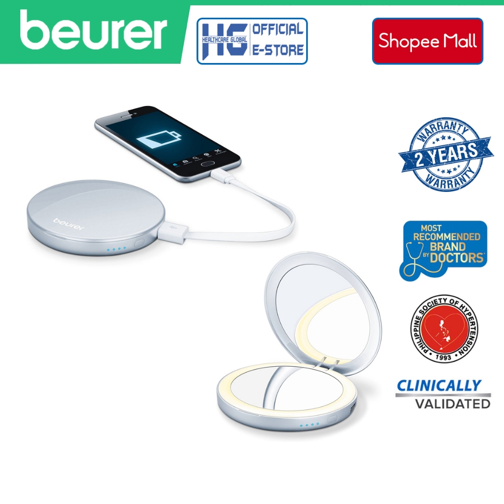 Gương Trang Điểm Cầm Tay Beurer BS39 | Tích Hợp Sạc Dự Phòng 3000mAh ...