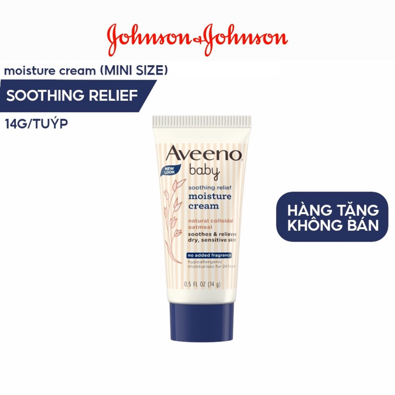 Kem dưỡng ẩm cho bé Aveeno Baby Soothing Relief Moisture Cream 14g [ Hàng Tặng ]