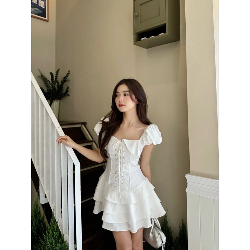 Ảnh Đầm Nữ Tay Phồng Form Ngắn Mini Trẻ Trung - MYUN DRESS - GOÛT DE JUN 3