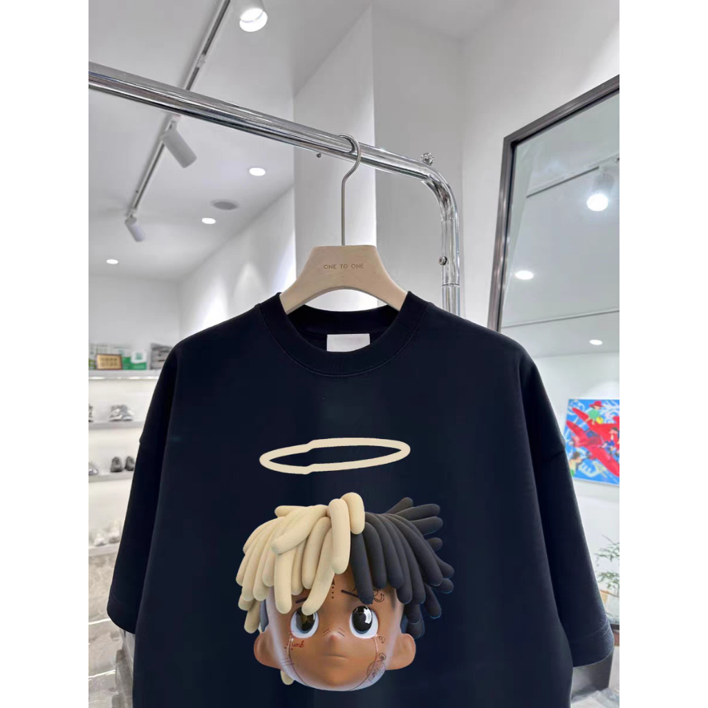 [VẢI 250 GSM] Áo Thun NY & XXXTentacion Boy Black Rapstar Unisex Cao Cấp 100% Cotton Định Lượng Vải 250 GSM Co Giãn