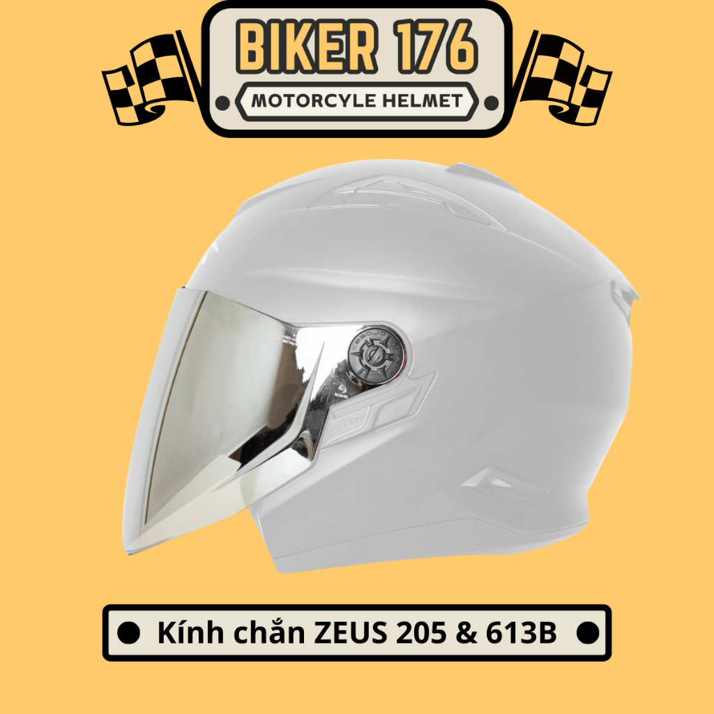 Kính chắn mũ bảo hiểm 3/4 ZEUS 205 & ZEUS 613B (Không bao gồm mũ ...