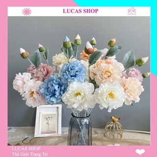 Hoa giả - Hoa phù dung cao cấp trang trí nhà cửa, văn phòng, cửa tiệm decor