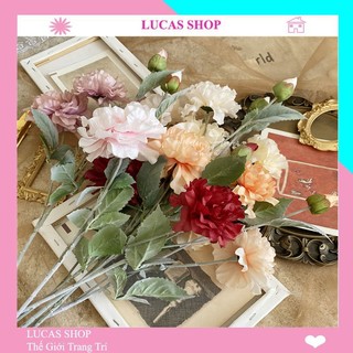 Hoa giả - Hoa phù dung cao cấp trang trí nhà cửa, văn phòng, cửa tiệm decor