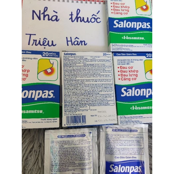 cao dán salonpas bịch 10 miếng