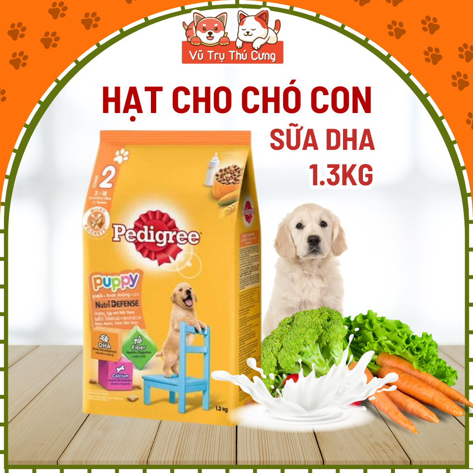 (1,3Kg) Hạt Pedigree dành cho Chó con vị gà trứng và sữa