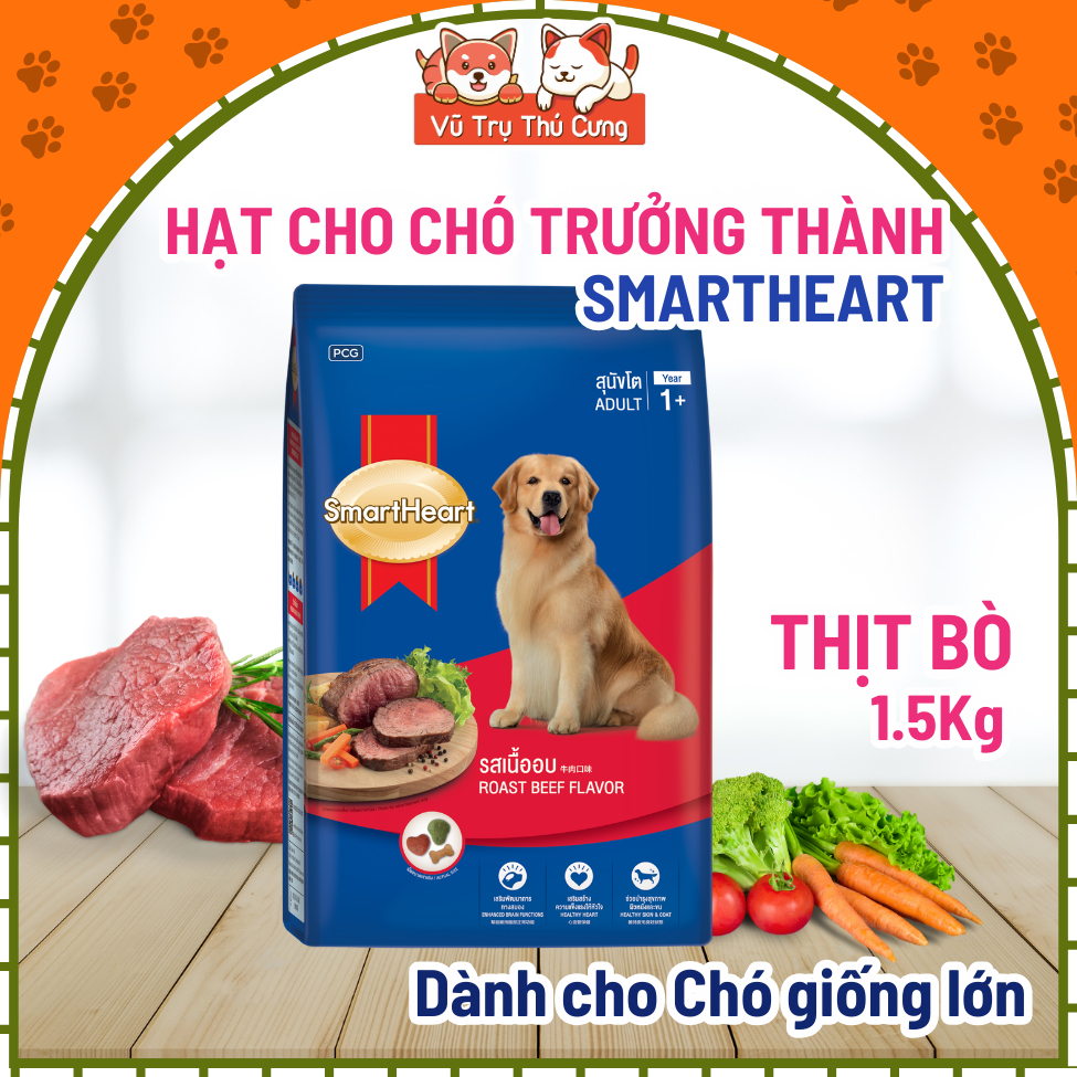 Hạt Cho Chó SmartHeart Thái Lan Giàu Dinh Dưỡng, Tốt Cho Tiêu Hóa