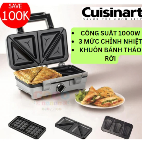 [NHẬP ĐỨC] MÁY KẸP BÁNH MỲ SILVERCREST VÀ CUISINART GR-10E 1000W ...
