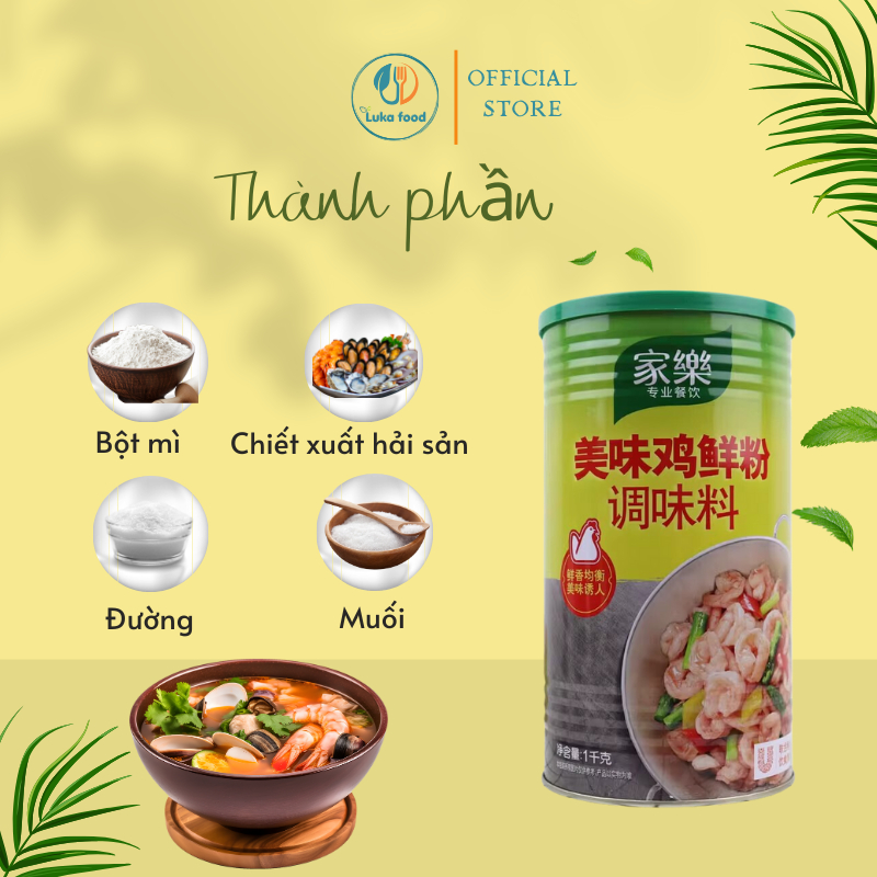 Hạt Nêm Knorr Hải Sản Hong Kong Cao Cấp (Túi 1KG) - Vị Ngọt Thanh, Chuyên Dùng Cho Lẩu, Canh, Hủ Tiếu Luka Food