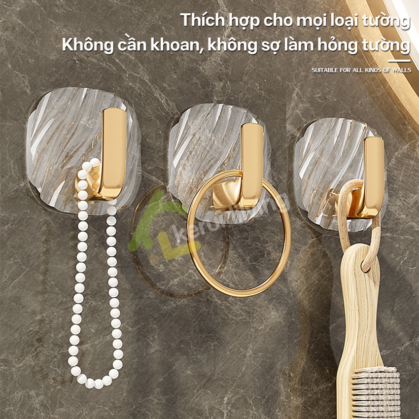 Móc treo KWAI chịu lực cao -Đế 5cm Rất chắc chắn không thể đổ vỡ - Thích hợp cho nhà bếp,phòng tắm