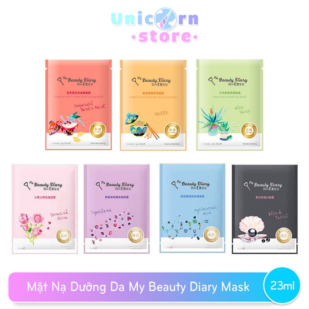 [Bản Đài] Mặt Nạ My Beauty Diary Nature Key Line 23ml/miếng Có Bill Hàng
