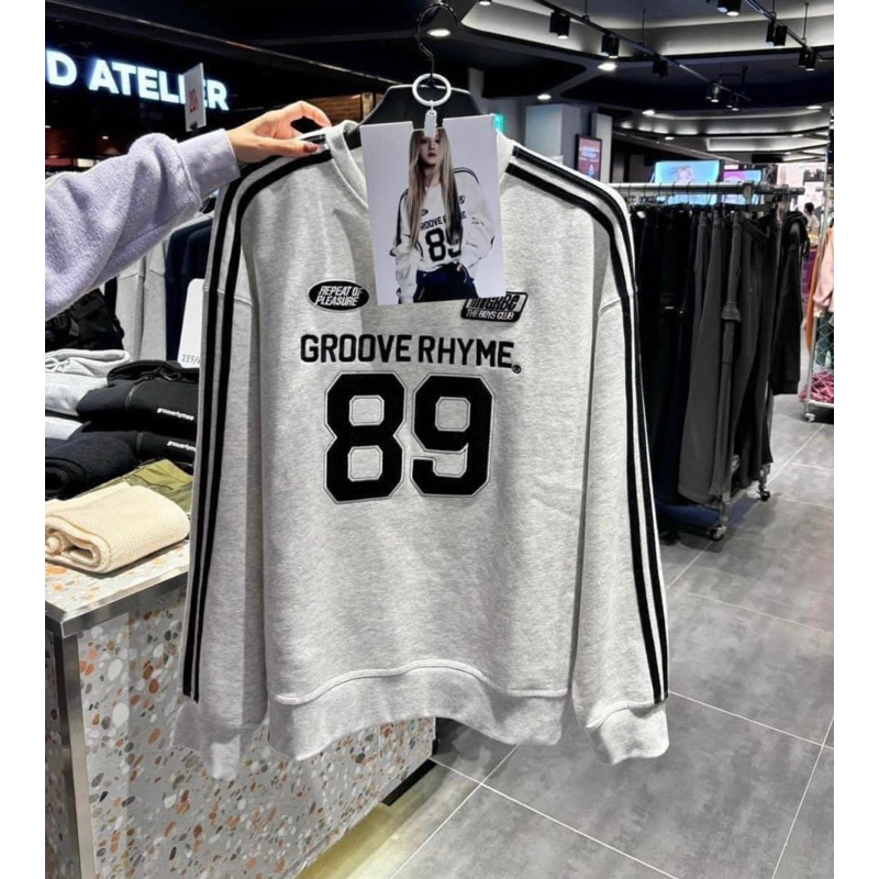 [ CHÍNH HÃNG ] Áo Sweater Groove Rhyme màu xám | Shopee Việt Nam