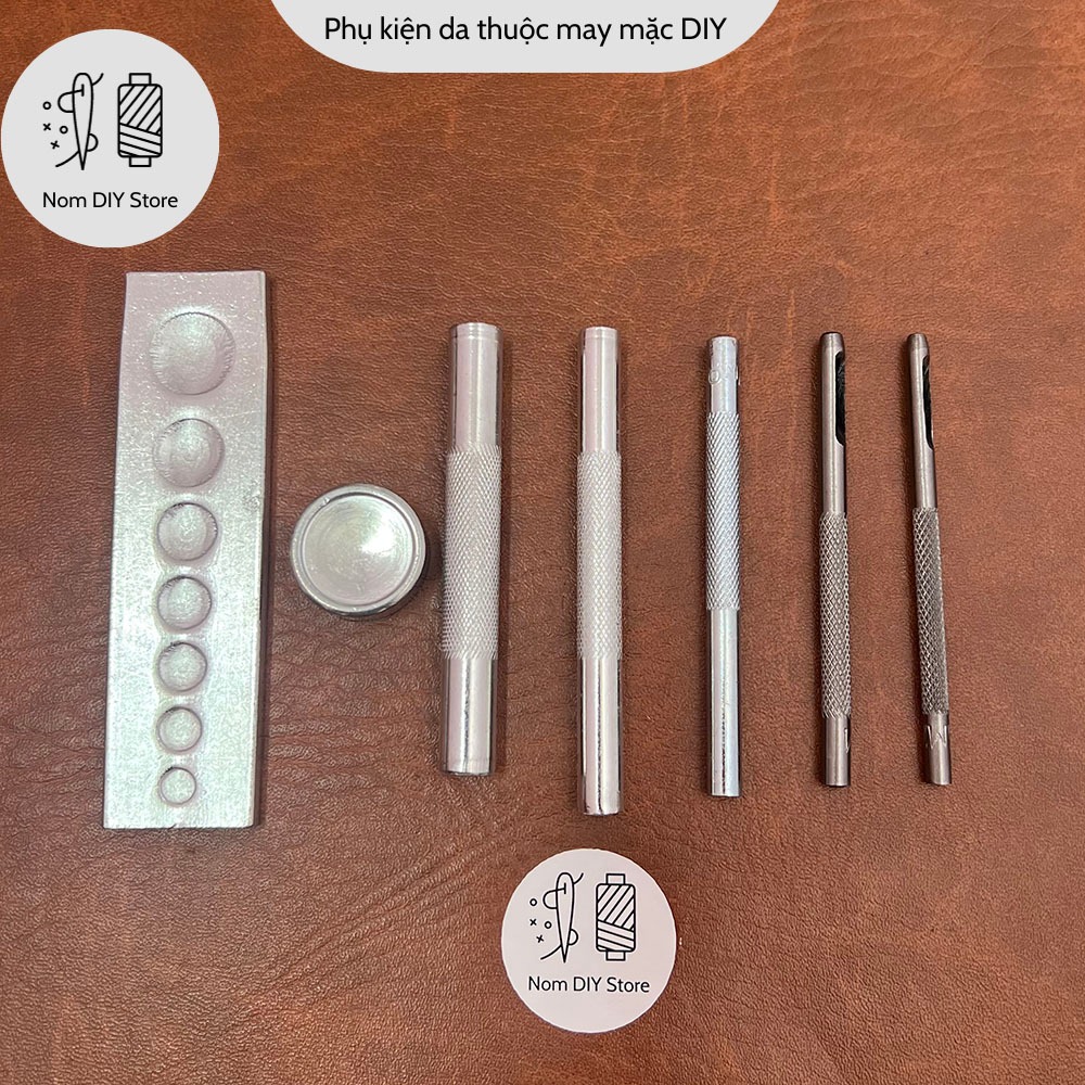 Tool Cối Đóng Đinh Tán 2 Mặt Dẹt Rivet 6mm 8mm Dụng Cụ Đồ Nghề Làm Da ...