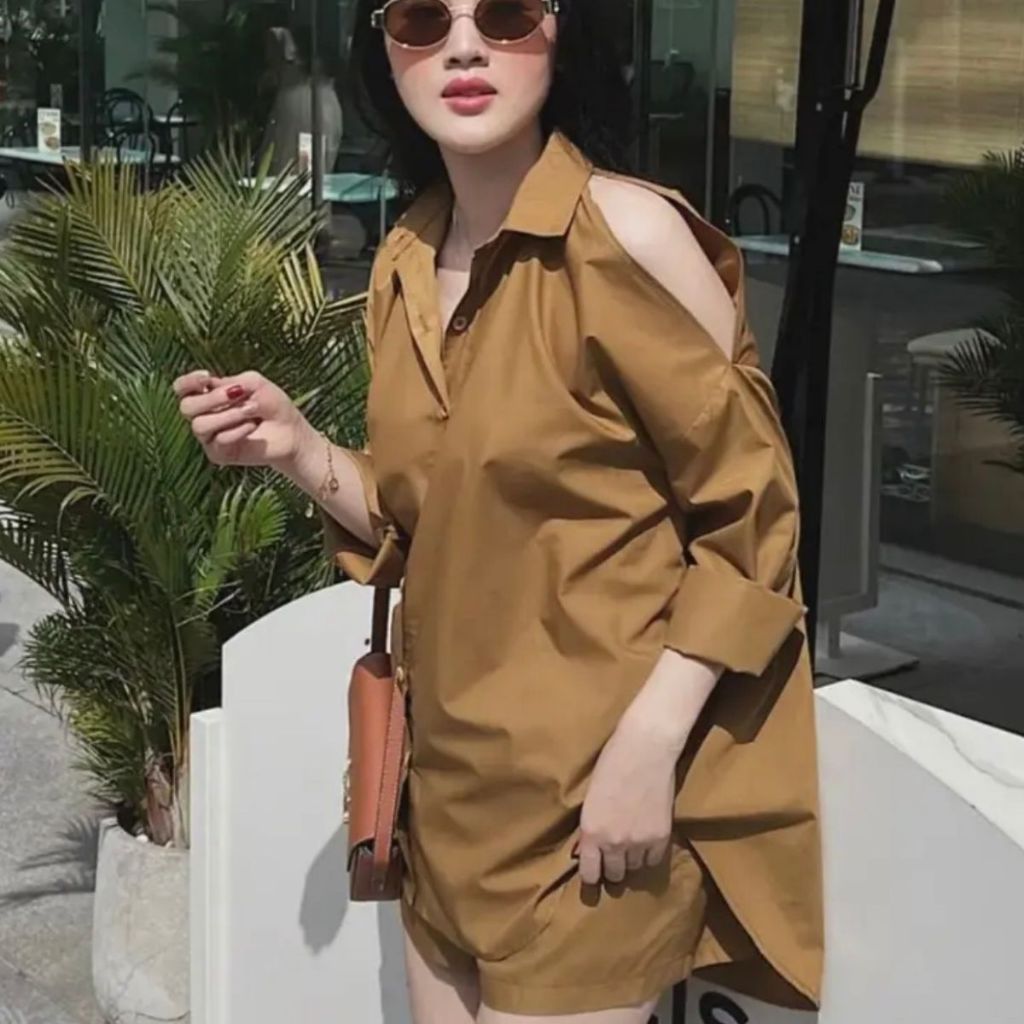 Set Đồ Nữ Bigsize 45-85kg Quần Đùi Áo Sơ Mi Mặc Hè Đồ Bộ Mặc Nhà Dễ Thương Xinh Xắn ESHOP DD02