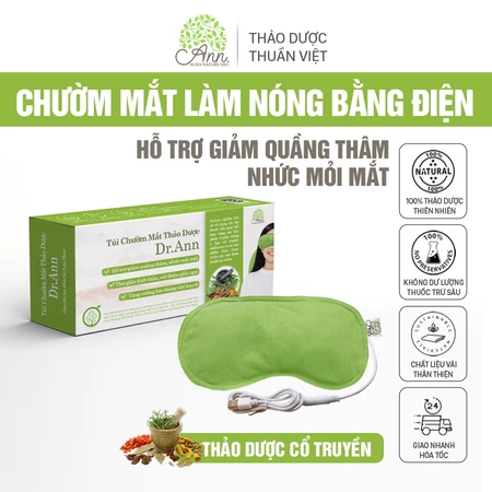 Chườm Mắt Điện Thảo Dược Dr.Ann, Chườm Nóng Thư Giãn, Giảm Nhức Mỏi, Đỡ Đau Đầu, Giảm Quầng Thâm Mắt