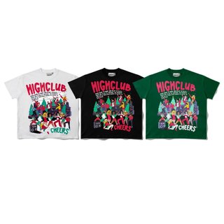 Áo Thun CHEERS X-MAS TEE Tay Lỡ Nam/Nữ 3 MÀU Cổ Tròn - HIGHCLUB Brand Chính Hãng