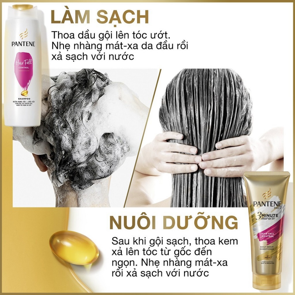 [Tặng quà trị giá 500k] Bộ gội xả phục hồi ngăn ngừa rụng tóc bổ Pantene 410ml bản nội địa Thái Lan
