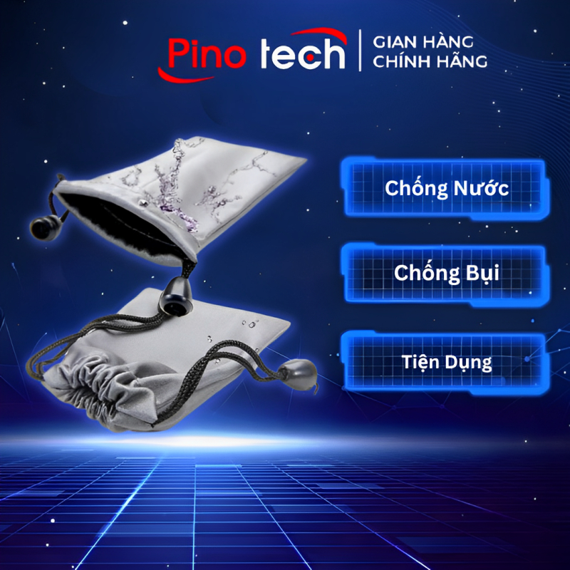 Túi dây rút chống nước PINOTECH cho tai nghe, chuột máy tính 7x11cm ...