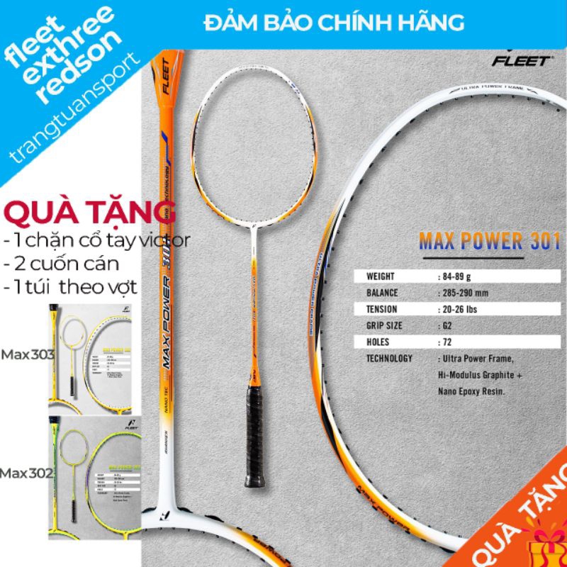 Vợt cầu lông Fleet Max 301-302-303 chính hãng | Shopee Việt Nam