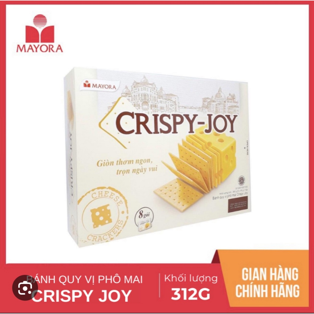 BÁNH QUY VỊ PHÔ MAI CRISPY JOY MAYORA HỘP 312G - 714 | Shopee Việt Nam