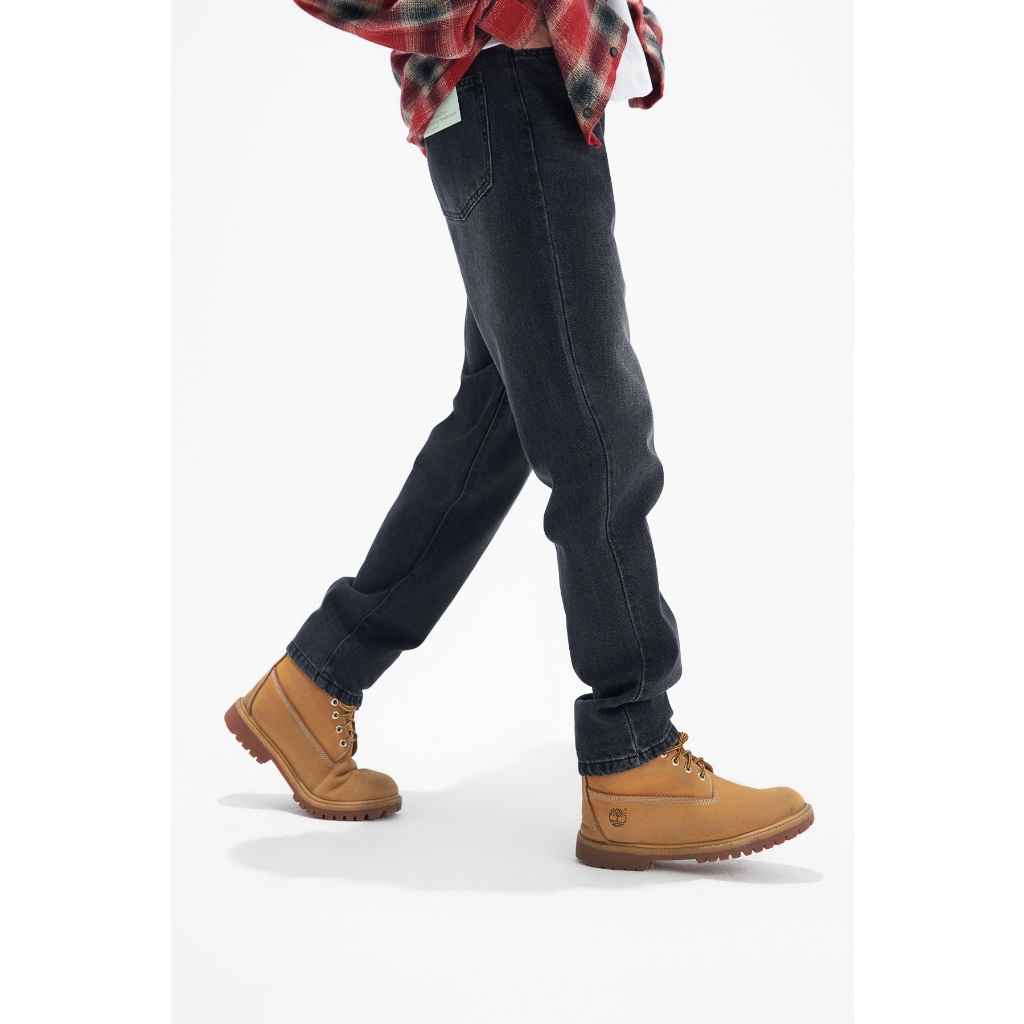 Quần Jeans BOO Unisex In Logo Essential Dáng Straight Fit
