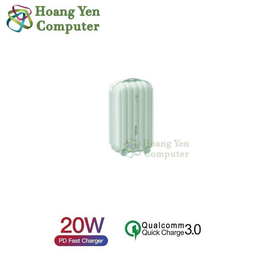 Sạc Dự Phòng Mini Remax RPP-595 10000mAh, Kiểu Dáng Vali Siêu Kute (Sạc Nhanh QC3.0 18W, 22.5W, PD20W) - BH 1 Năm