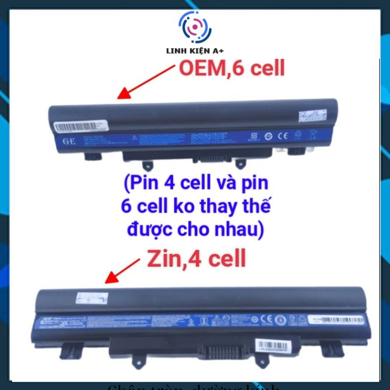 Pin ACER Aspire AL14A32 (6CELL HOẶC 4 CELL) E5-411 E5-411G E5-421 E5 ...