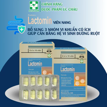 Men vi sinh LACTOMIN (Hàn Quốc, Viên Nang) - Giảm Tiêu Chảy, Táo Bón, Cân Bằng Hệ Vi Sinh Đường Ruột